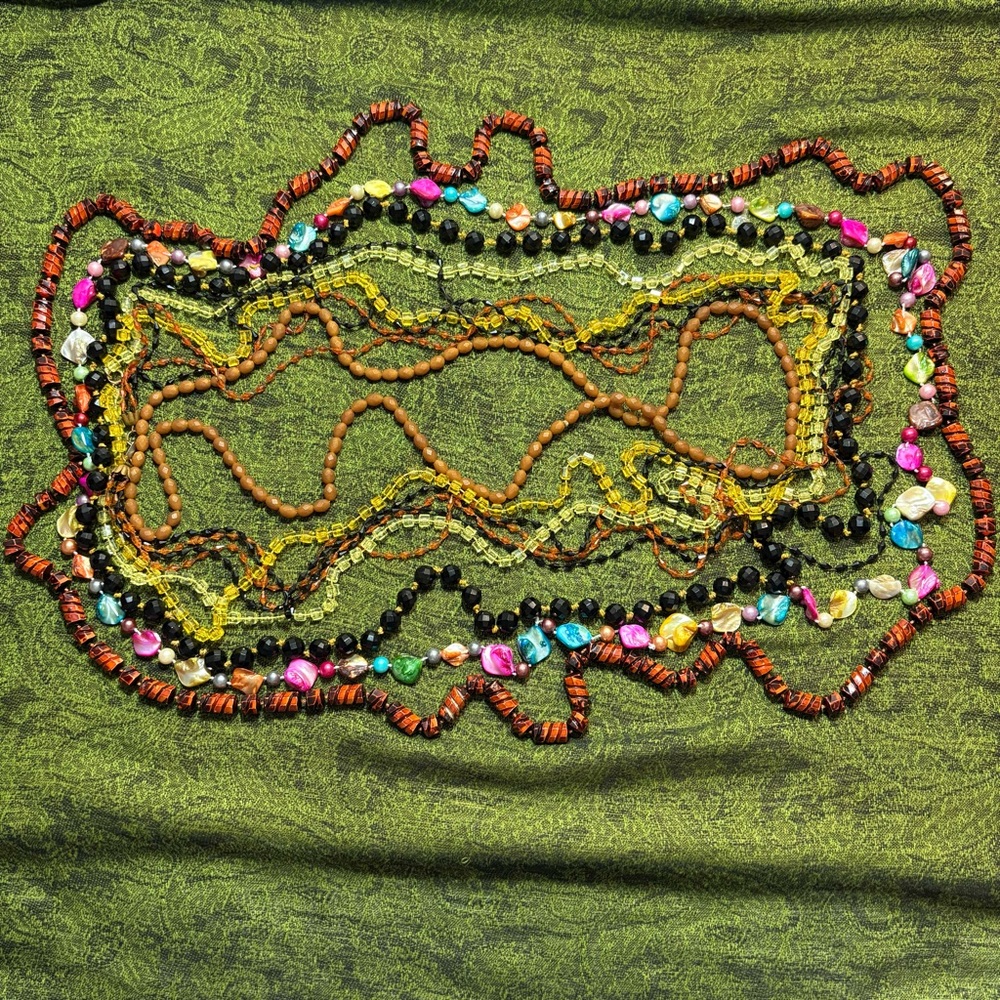 Vintage beads maximalist bulky costume jewelry